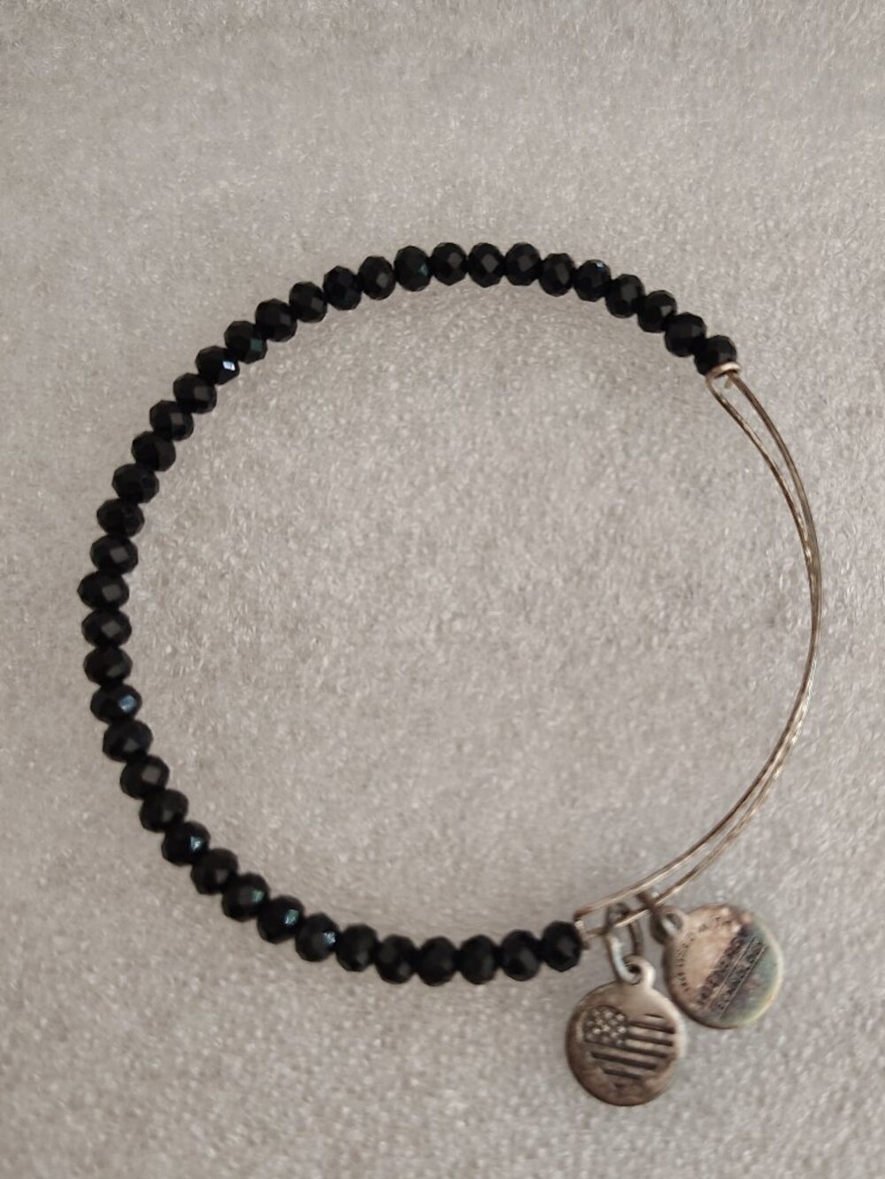 alex and ani crystal bracelet bangle black 163